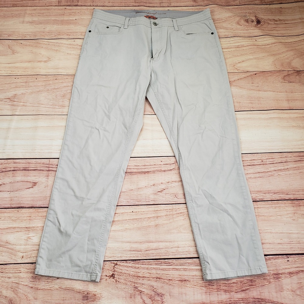 Weatherproof Vintage Pants‎ Mens 36x28 Beige Straight Leg Casual Khaki Adult